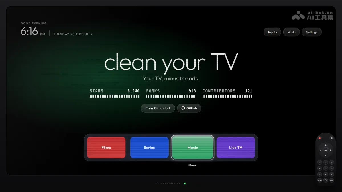 CleanYourTV 开源的电视广告去除工具，垃圾软件全清空