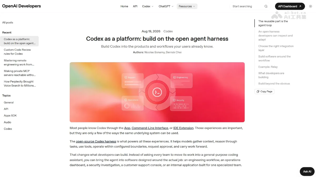 Codex Harness OpenAI 开源的 AI Agent 底层执行框架