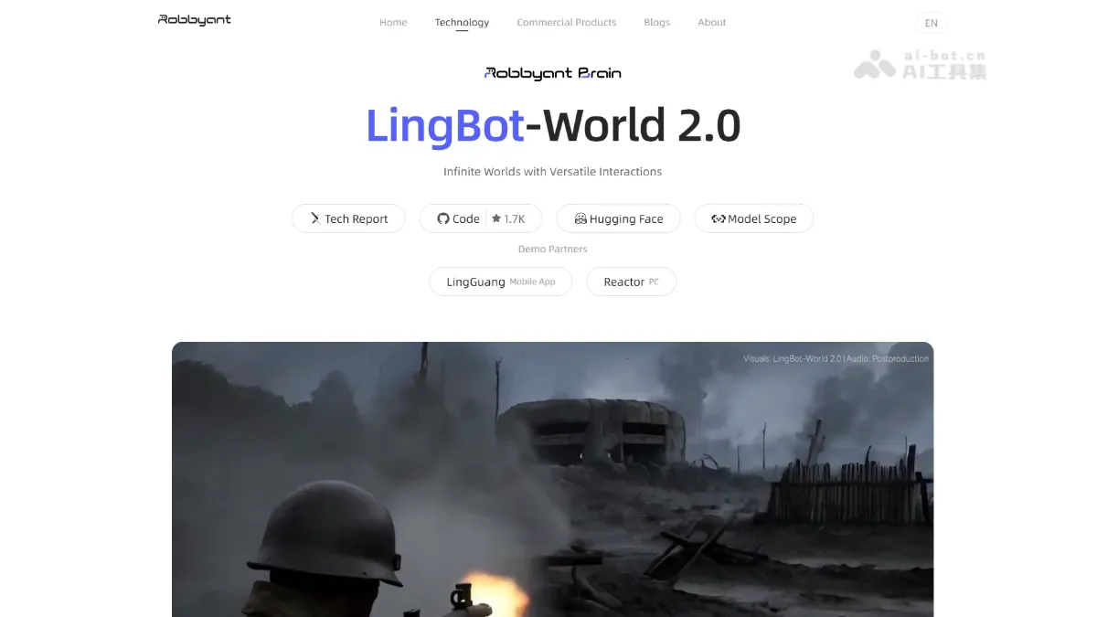 LingBot-World 2.0 蚂蚁灵波科技开源的实时交互世界模型