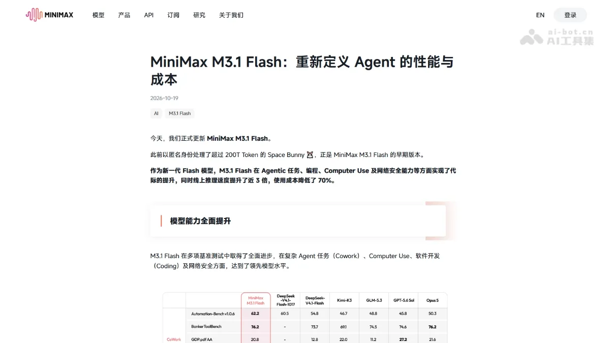 MiniMax M3.1 Flash