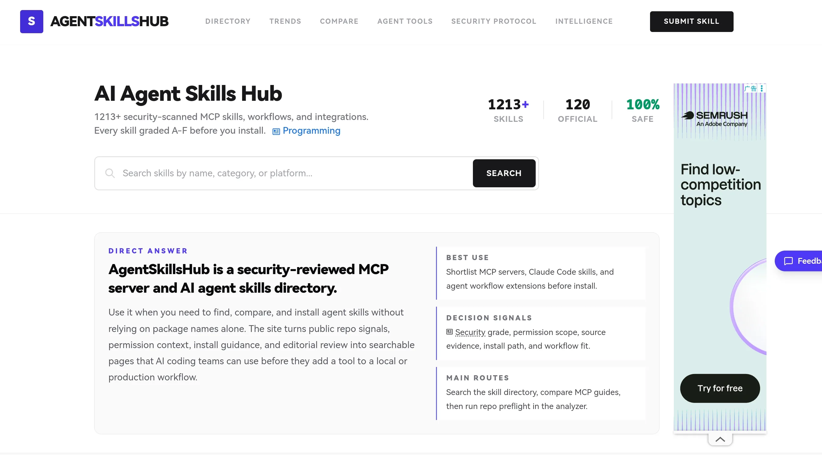 Agent Skills Hub 截图