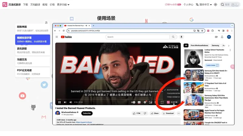 沉浸式翻译 截图