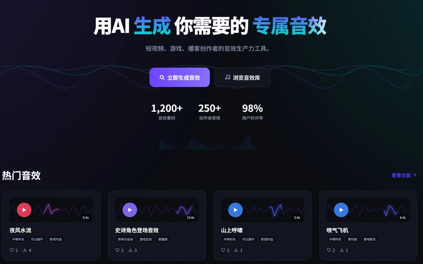 aiwave音效生成 截图