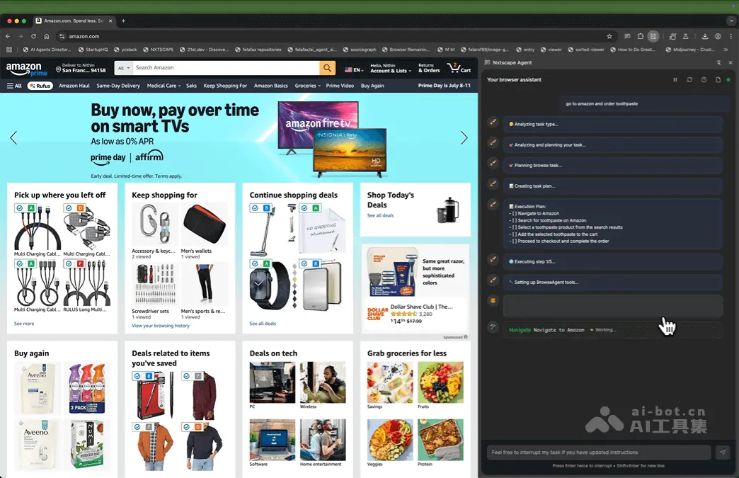 BrowserOS 截图