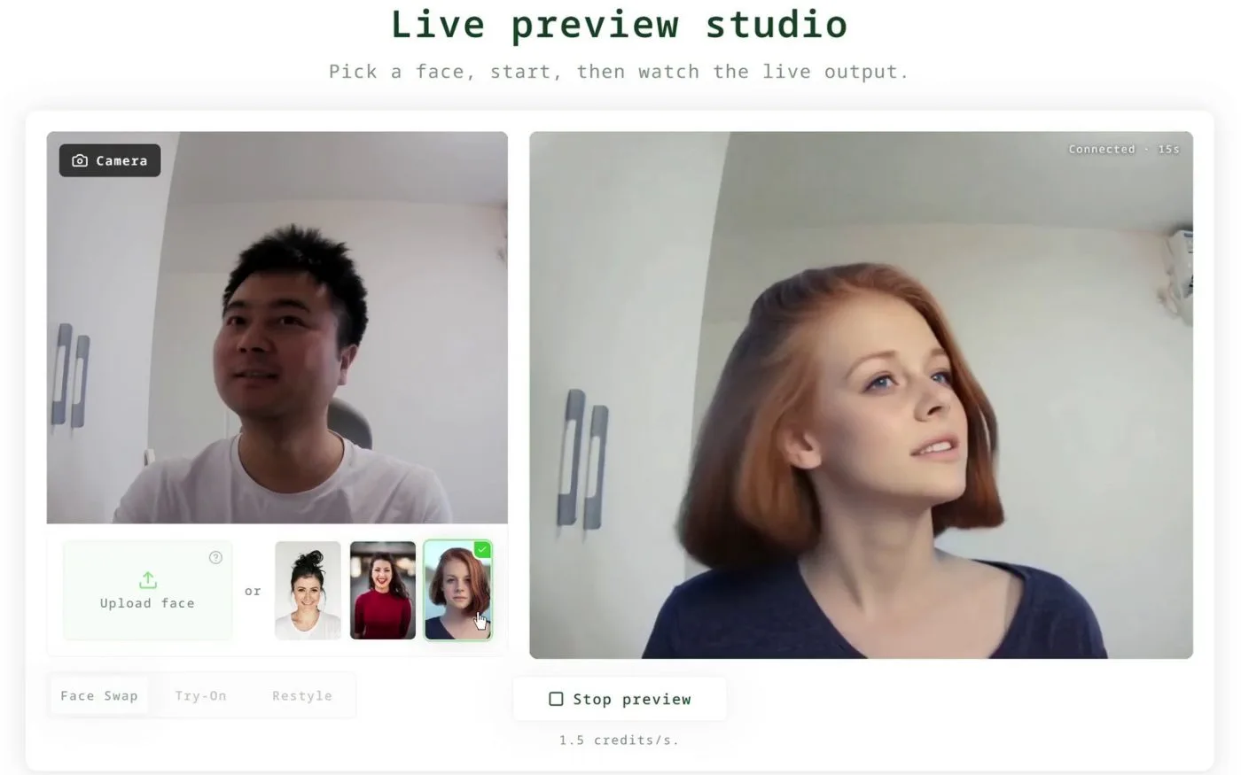 LiveFaceSwap AI 截图